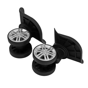 Ersatz-Gepäckräder, Ersatzräder für Gepäck mit 2 Stück ABS-Gepäck-Ersatzräder für Gepäck-Koffer-Trolley
