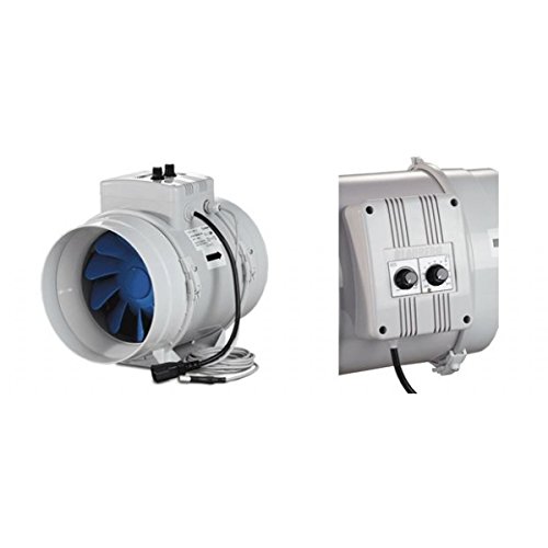 Blauberg Estrattore BI-Turbo 31,5cm + Cavo - 1750m3/h con Termostato