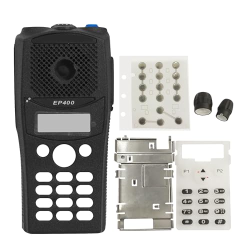 biemotwoway Replacement Full-Keypad Housing Kit for EP450 Radio - Black Front & Back Case Cover (NOT for PR400)