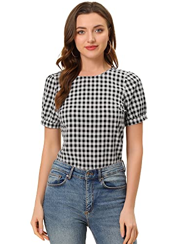 Haut vichy manches bouffantes : finis les vêtements amples sans forme