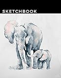 Sketchbook: A Cool Elephant Themed Personalized Artist Sketch book Notebook and Blank Paper for Drawing, Painting Creative Doodling or Sketching.