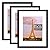 upsimples 11x14 Picture Frame Set of 3,Made of High Definition Glass for 8x10 with Mat or 11x14 Without Mat,Wall Mounting Photo Frame Black