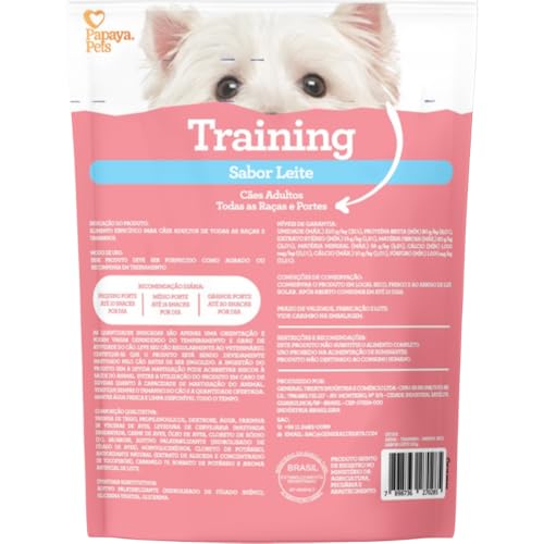 Chalesco Snack da Papaya Pets Training para Cães Adultos 100 g Sabor Leite