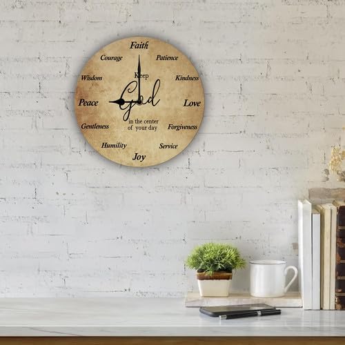 TYmall-10x10-Inch-Silent-Battery-Operated-Christian-Wall-Clock