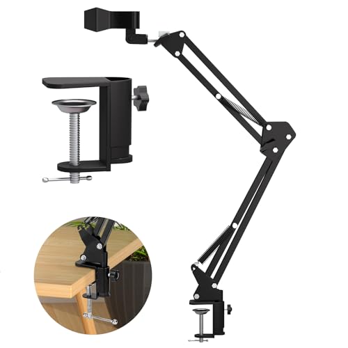 Max 53cm Einstellbarer Universalständer für Digitale Mikroskope – 360° drehbarer Arm, Tischklemme im Lieferumfang enthalten – Unterstützt USB/WiFi-Mikroskope mit einem Durchmesser von bis zu 6 cm