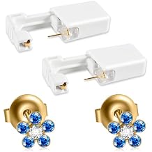 PAIR Disposable Sterile Ear Piercing Unit Flower/Butterfly Ear Tragus Piercing Gun Home Use NO PAIN Piercer Tool Machine Kit Stud