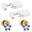 PAIR Gold Blue Cz Flower