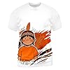 Black Shirt Mens Shirts Men Graphic T Shirt Short Sleeve Casual Crewneck Tee with Unique Orange Sun Print for Daily Wear (White, XXL) #2