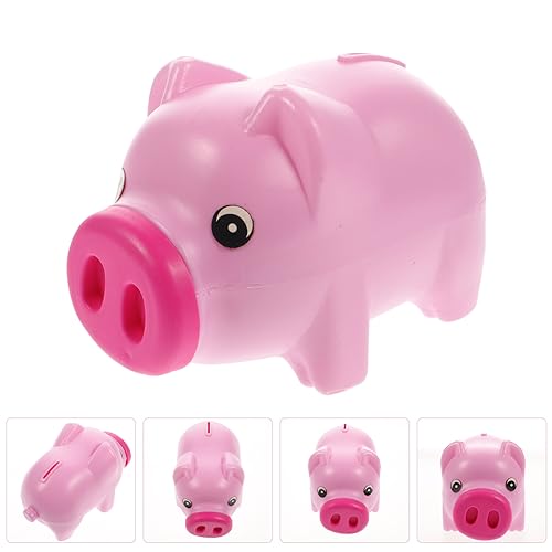 Toyvian Cofrinho de animal com estampa de porco de desenho de porco inquebrável Cofre de moedas, moe