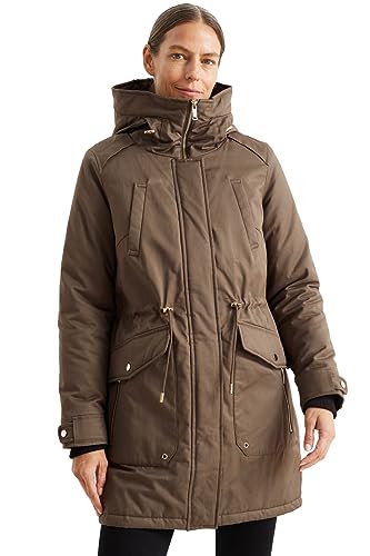 Preisvergleich Produktbild C&A Damen Parka Polyester / Baumwolle Nicht wasserfest khaki 44