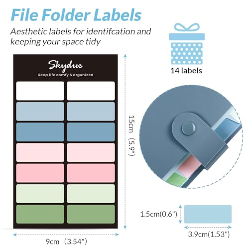 SKYDUE Expanding File Organizer with 8 Pockets, Accordion File Folders with Labels, Portable Document Paper Bill Receipt Organizer, Home College School Office Supplies, Letter Size image 1