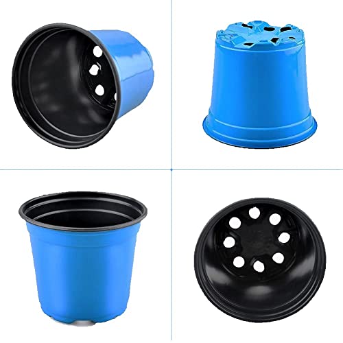 Miniatura 2 de Latern 50pcs 15cm Macetas De Plantas De Plástico, Azul Ligero Macetas De Inicio De Semillas Macetas De Plántulas De Vivero Contenedor De Plantas De Flores 15 X 13cm