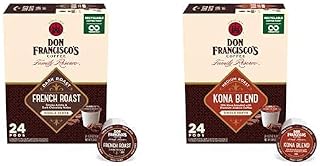 Don Francisco's K-Cup Coffee Pod Bundle – Kona Blend & French Roast, Medium & Dark Roast, 24 Count Each (48 Total Pods), Keurig Compatible