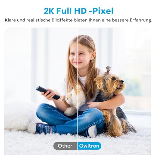 Owltron 2K Indoor IP Kamera für Überwachung und Babyphone