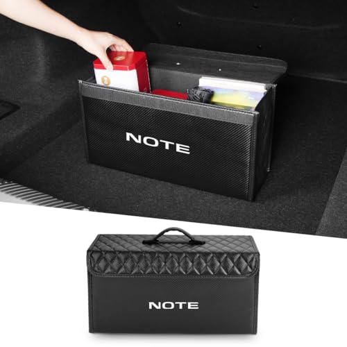 【日産 ノート 専用】車 トランク 収納 ボックス NOTE 専用ロゴ 日産 ノート e-POWER X オーテック クロス X-FOUR グレード 車用 収納ケース ツールボックス 大容量 折り畳み可能 防汚 滑り止め 蓋付き 雑貨収納