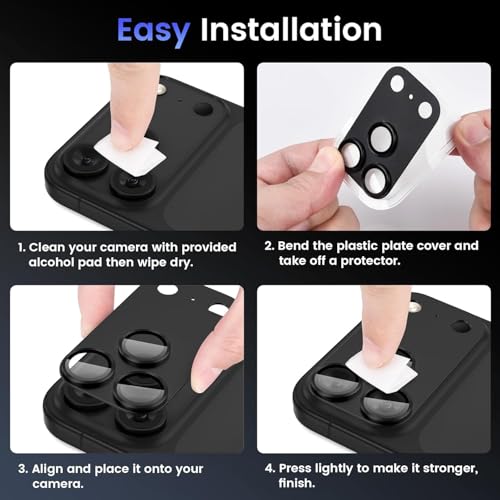Image of Camera Lens Protector Tempered Glass for iPhone 17 Pro Max - Alloy Metal Cover with Tempered Glass - Scratch Resistant, Easy Installation