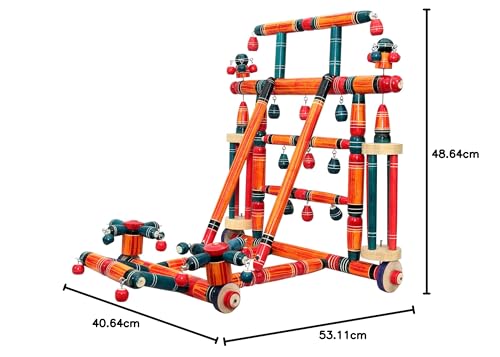 Image of Viraj Handcraft Wooden Toys Wooden Activity Walker Multicolor for Baby Top Variant