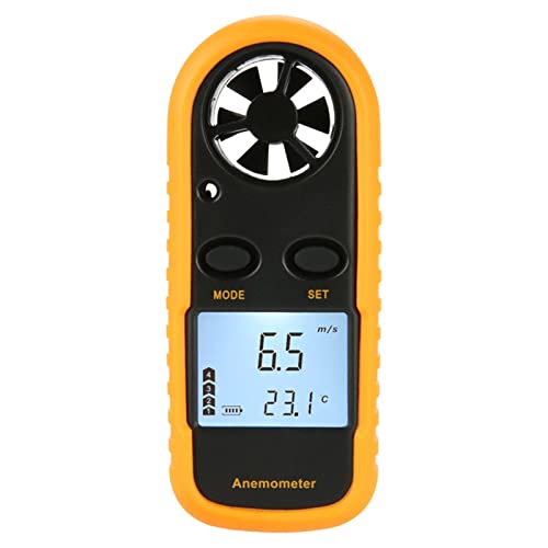 デジタル風速計、風速温度計、LCDディスプレイ、手動自動電源オフ、屋外検出用バッテリー付き低電力チップ