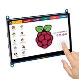 Touchscreen Monitor, ELECROW 7 Zoll tragbarer Monitor 1024×600 IPS Bildschirm mit Lautsprechern für Raspberry Pi, Jetson Nano, BB Black, Banana Pi, Windows 7 8 10