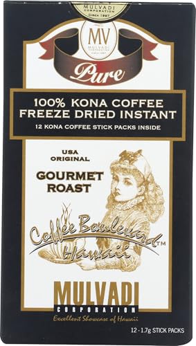 MULVADI 100% Single Serve Kona Coffee Stix, 20.4 GR