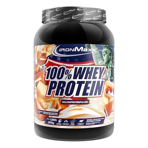IronMaxx 100% Whey Protein Pulver 900g - New York Cheesecake Style | Cremiger Eiweißshake mit BCAAs & EAAs | High Protein, Low Carb & zuckerarm | Ideal für Muskelaufbau & Fitness