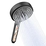 OFFO Shower Head, 6 Modes High Pressure Filtered Shower Head with 20 Stage Filter, Water Saving Handheld Showerhead for Low Pressure Remove Chlorine Reduces Dry Skin Improve Hair, Matte Black