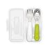 OXO Tot On-The-Go Fork & Spoon Set with Carrying Case, Green
