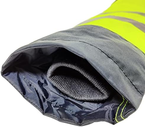 Portwest High Vis Yellow & Navy Contrast Waterproof Padded Thermal Winter Coverall (SIZE LARGE)