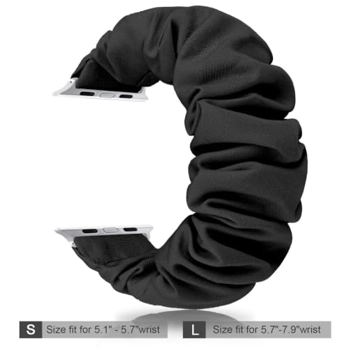 Image of 2 Pack Scrunchie Bands Compatible with Apple Watch Band 38 /40 /41 /42mm,S