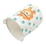 Happyyami 折りたたみ式ランドリーバスケット 丸い洋服かご 大きな洗濯かご 子供用収納ビン 衣類収納ビン 衣類箱 おもちゃの容器 綿の洗濯 大型バスケット 玩具 コットンリネン