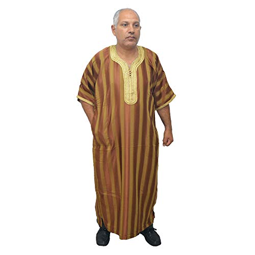 Chilaba djelaba túnica caftán árabe Modelo Marroquí, Egipto, etc.. de satén y algodón. (70 cm Ancho x 145 cm Largo)