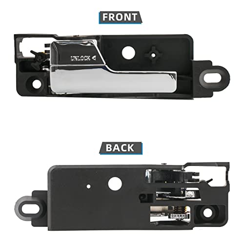 Deal Auto Electric Parts New 1Pc Rear Driver Left Black Base Chrome Lever Interior Door Handle Replacement Kit Compatible With 06-12 Fusion 06-11 Milan 06 Zephyr 07-12 Mkz #TOP2