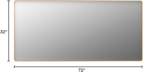 Miniatura 149 de LOAAO - Espejo de tocador para baño con marco de metal negro mate de 24 x 32 pulgadas para pared, rústico, rectangular, grande, redondeado