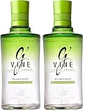G'Vine Floraison Gin 700 ml mit 10 Botanicals aromatisiert kräftiger Geschmack süß & blumiger Geruch scharfe Wärme Geschmack der Weinblüte (Packung mit 2)