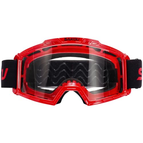 SAKOU Anti-buée Lunettes Moto Cross Enfants et Adolescents, pour moto, Motocross, Vélo Tout-terrain et Quad, pour Garçons et Filles âgés de 3 à 12 ans...