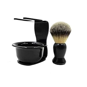 CINEEN 3 In1 Rasierset mit Rasierpinsel, Seifenschale und Halter – Rasur Geschenk Set Rasierseifenschale – Verbessern sie Ihre Rasiererfahrung jetzt!