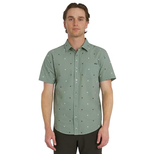 Billabong Men's Small Mark Short Sleeve Woven Button Down Shirt