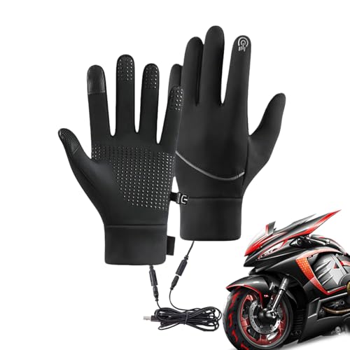 Generisch Guantes calefactables para hombres, guantes de pantalla táctil USB – Guantes de ciclismo | para conducir en invierno, motociclismo, entrenamiento físico, levantamiento de pesas, trabajo y