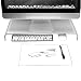 Produktbild LHZTZKA Aluminium Monitor Stand Ergonomischer Bildschirmständer Bildschirmerhöhung Halterung für Monitor/Laptop/iMac/MacBook, 8-25 Kg Belastbarkeit, Silber-38 * 22 * 6cm-3MM