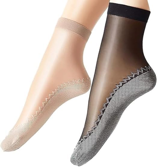 Ultra-Thin Transparent Sneakers No Show Cotton Socks Anti-Slip Breathable Low Ankle Length Socks for Women's and Girl's (multi color) (1 pair)-image-38