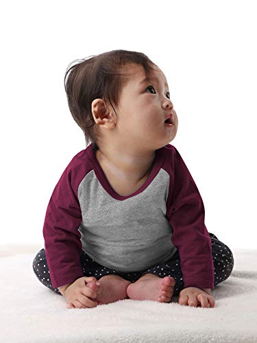 Image of Hat and Beyond Kids Raglan Jersey Child Toddler Youth Uniforms 3 /4 Sleeves T Shirts