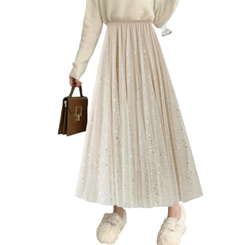 Jupe en tulle abricot à paillettes idéale pour un mariage