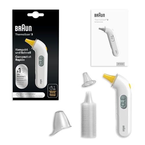 Baby Fieberthermometer Braun ThermoScan 3 Ohrthermometer mit schnellem Messverfahren
