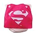 Bumkins Cloth Diaper Snap All-In-One (AIO) or Pocket with Cape, 7-28lbs, DC Comics Superman Pink