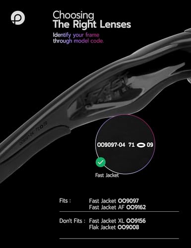 Image of Replacement Lenses & Rubber Kits for Oakley Fast Jacket OO9097 71mm - Precision Fit, UV Block & Impact Resistant