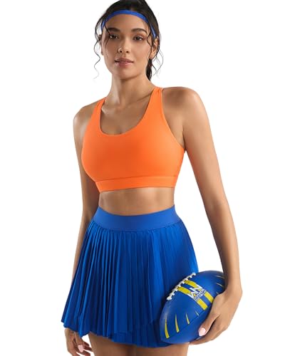 Image of RUNNING GIRL Sports Bras for Women,Padded Strappy Sports Bras Criss-Cross Back Medium Support Sports Bras with Removable Cups