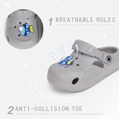 Image of Casazoe Toddler Boys Girls Cute Garden Clogs Kids Slip On Water Shoes EVA Lightweight Summer Slipper Slides Baby Comfort Sandals Children Outdoor Shower Beach Pool Play Shoes