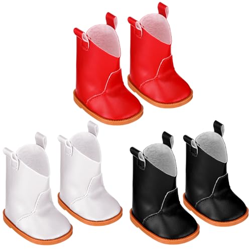 Bencailor 3 Pairs 18 Inch Doll Boots and Shoes Spring