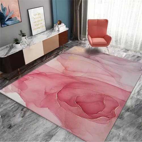 Tapis rouge rose lavable pour protéger et décorer le sol