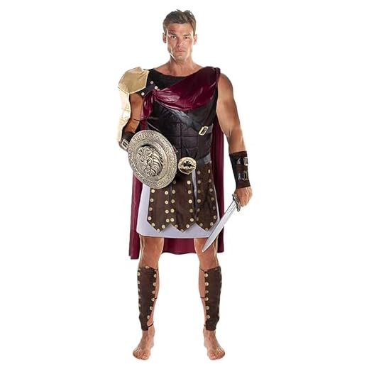 MORPH Costumes Disfraz Gladiador Hombre, Traje Romano Hombre, Disfraz De Romano Adulto, Disfraz Legionario Hombre, Disfraz Soldado Romano, Disfraces Espartano, Disfraz Carnaval Hombre Talla L